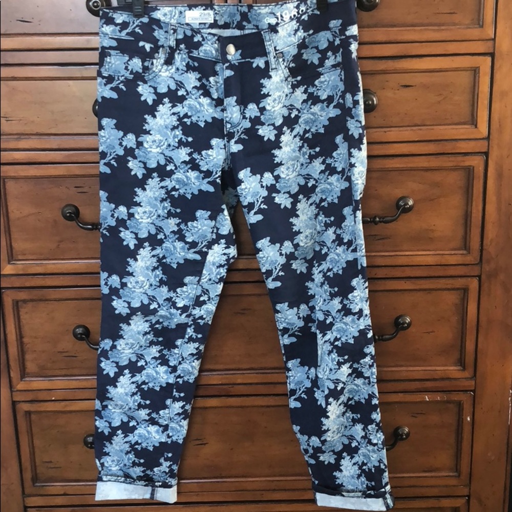 GAP always skinny floral jeans
